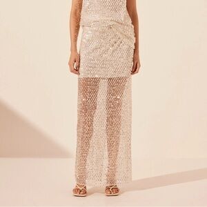Shona Joy Cream Maxi Skirt